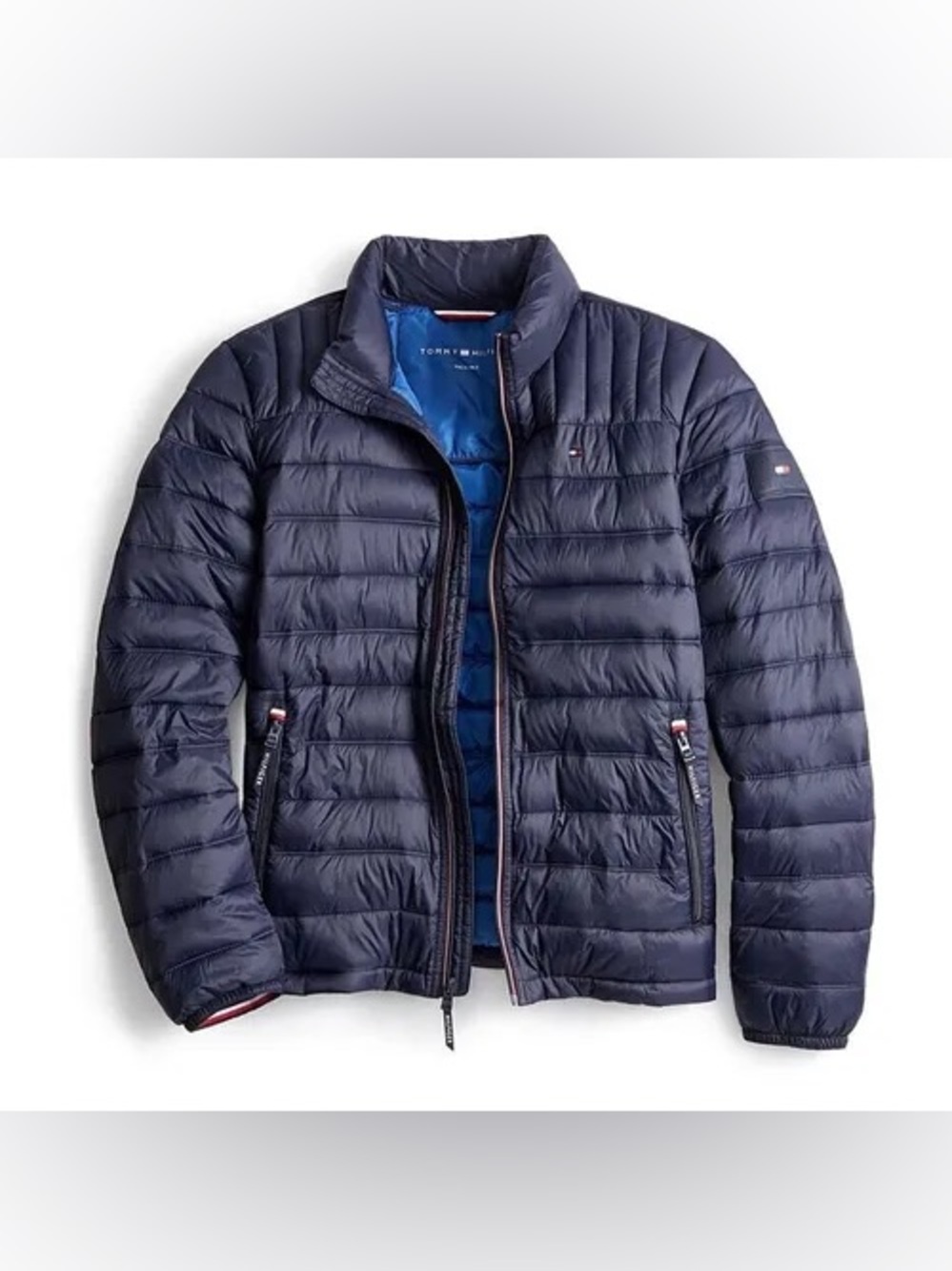 Tommy Hilfiger Men's Navy Quilted Packable Puffer Jacket
